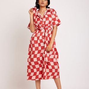 NWT RADHARAMAN Egypt Midi dress with Belt